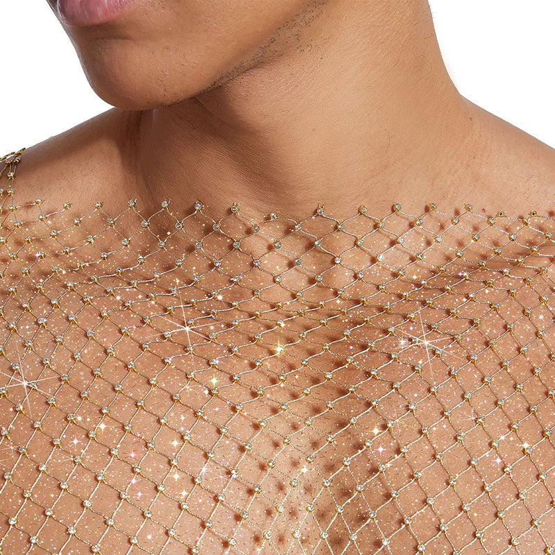 Diamond fishnet top