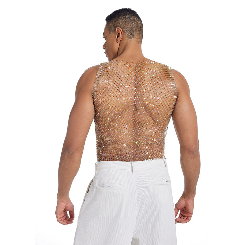 Diamond fishnet top