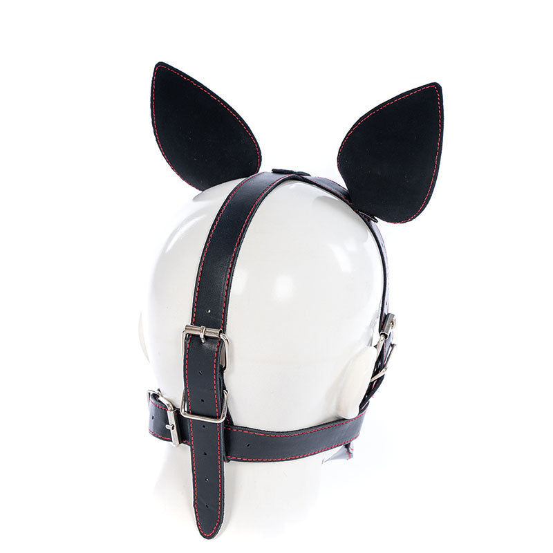 Tongue sticking dog head mask