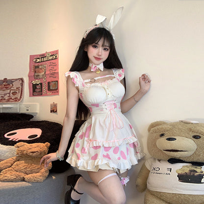 Cute cow maid Japanese style dress