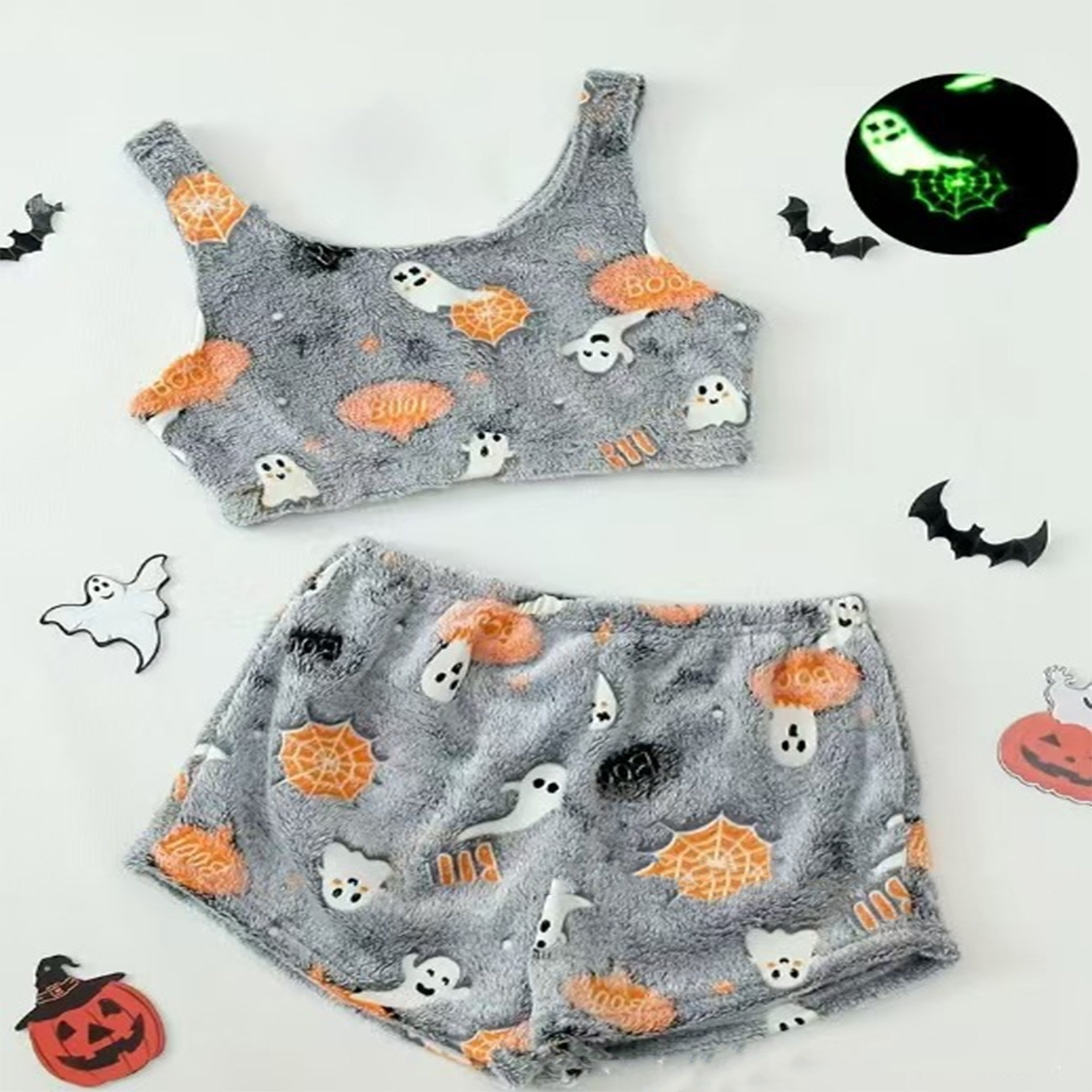 Halloween glow-in-the-dark home pajamas