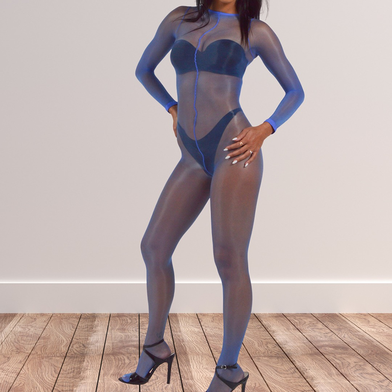 Sexy shiny one-piece stockings