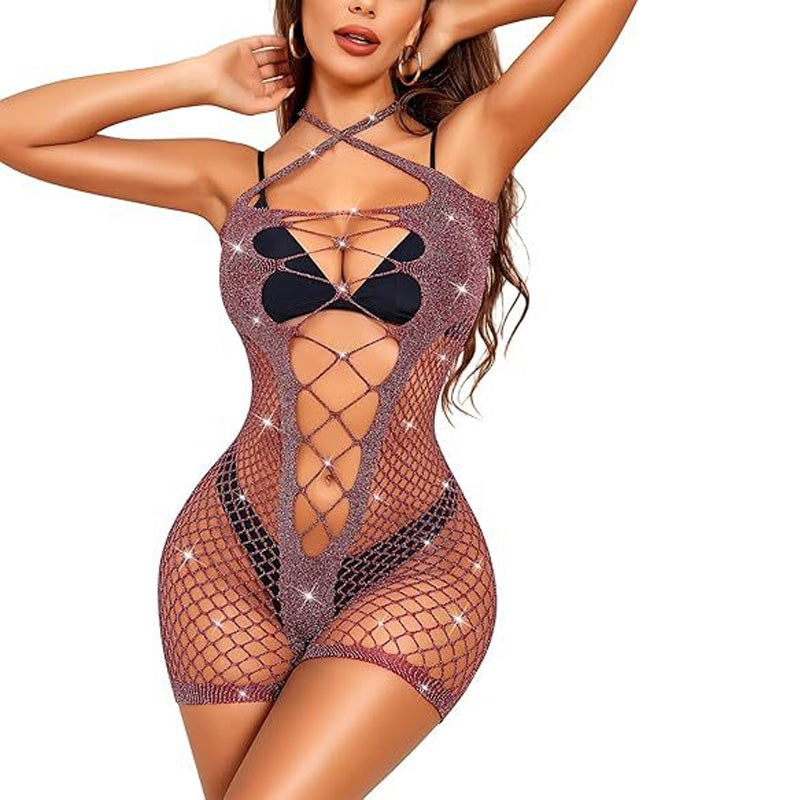 New Sheer Mesh Bodysuit Skirt