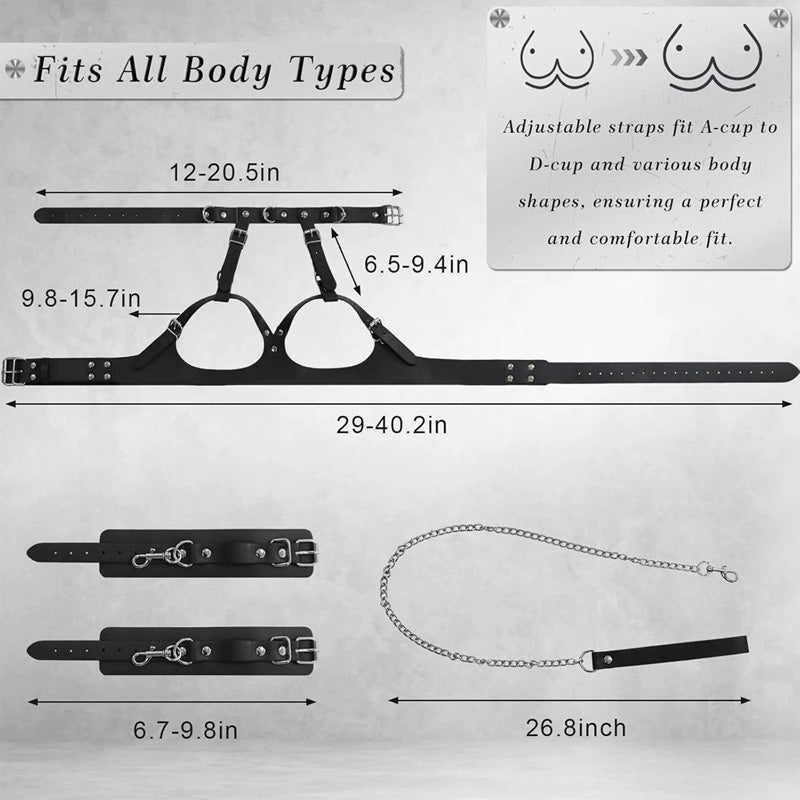 Bondage straps and handcuffs