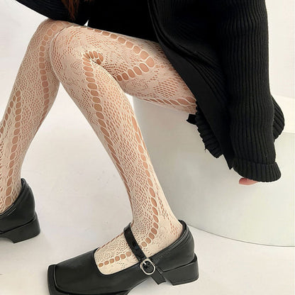 Hollow Twill Vine Lace Stockings