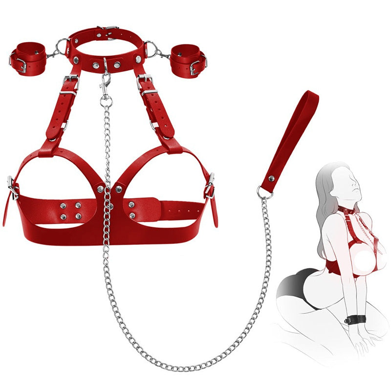 Bondage straps and handcuffs