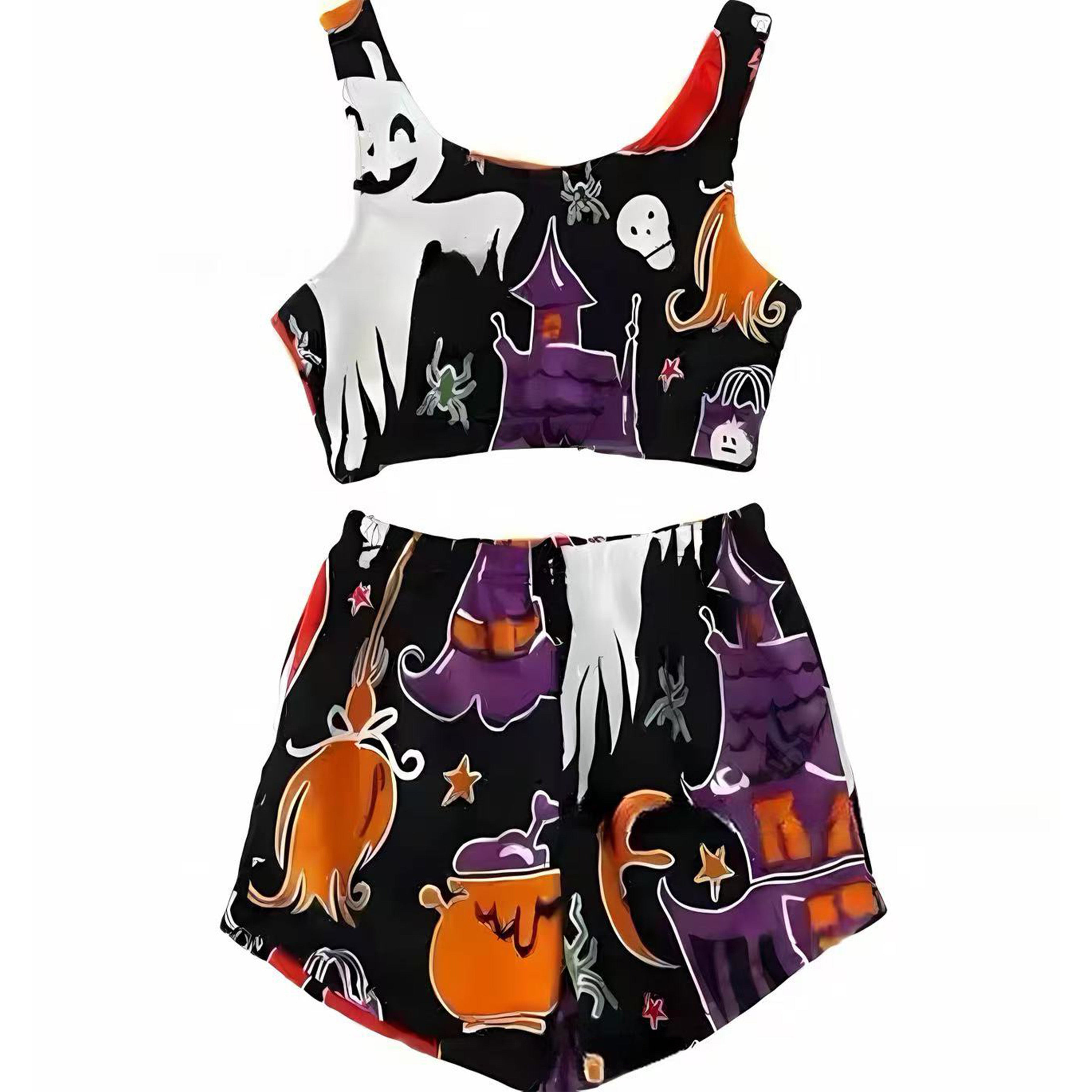 Halloween glow-in-the-dark home pajamas