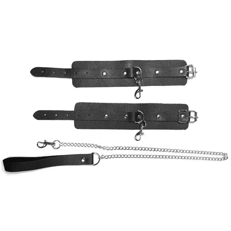 Bondage straps and handcuffs