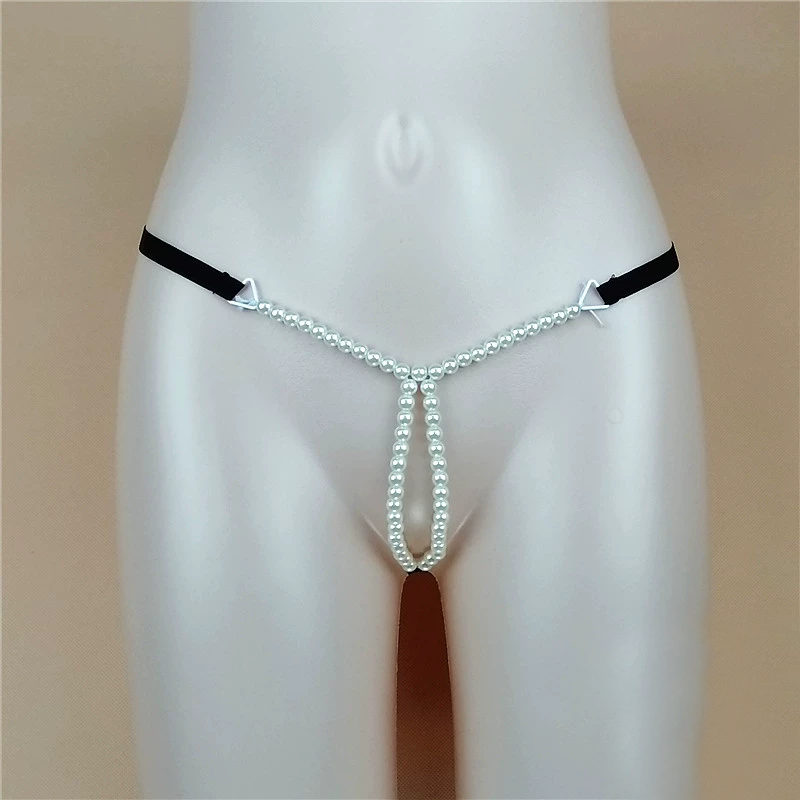 Pearl Thong with Thin Strap