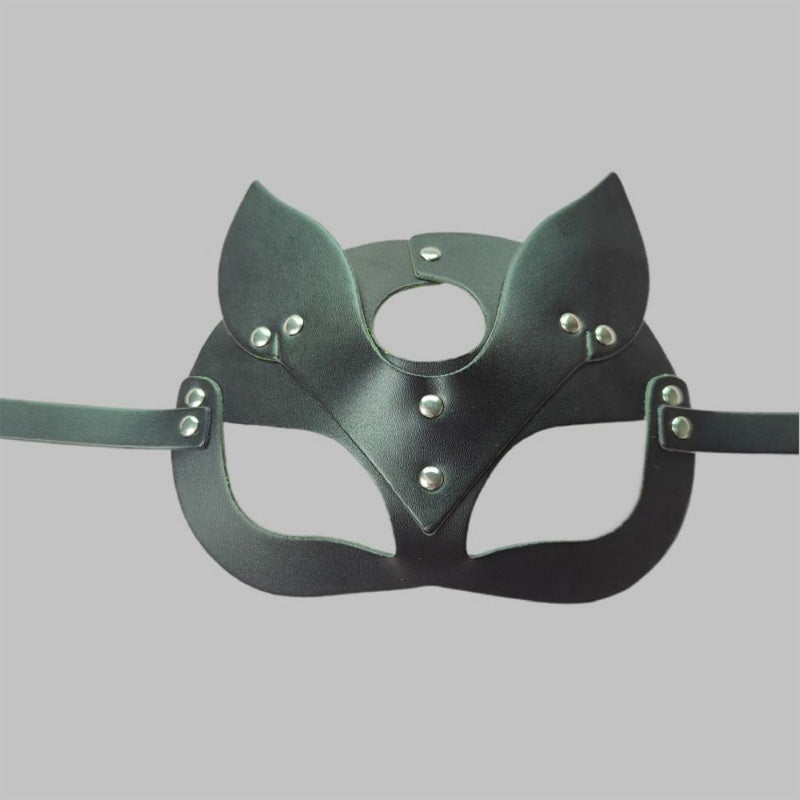 Leather mask eye mask set