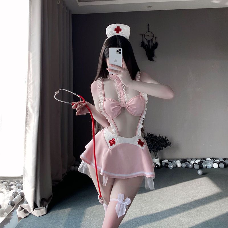 Sweet butterfly lace nurse uniform