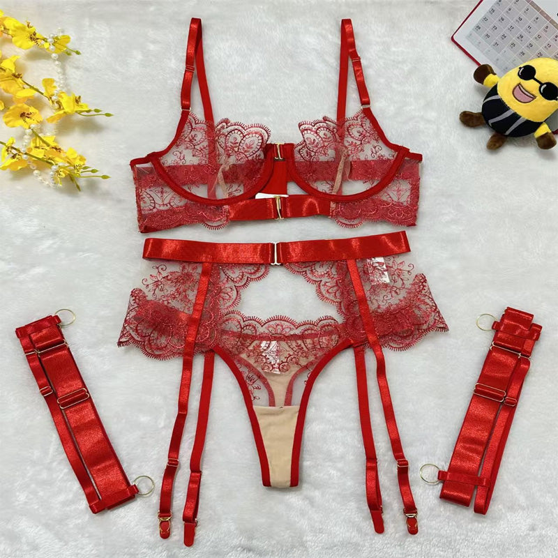 New perspective embroidery lace four-piece set