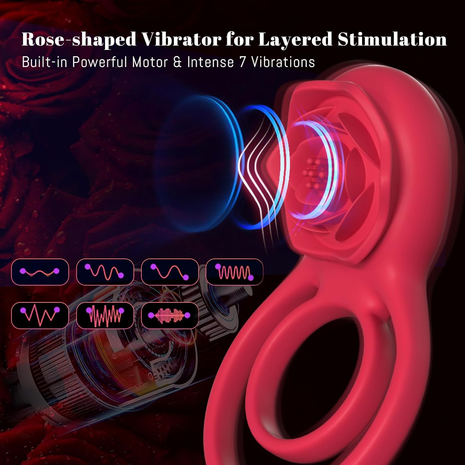Thorny Rose Vibrating Ring