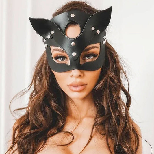 Leather fox mask