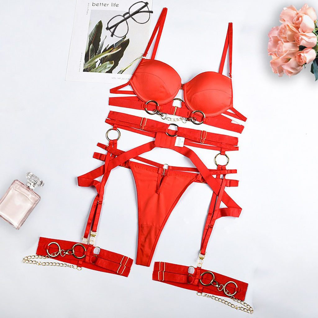 Chain Accessory Lingerie Set