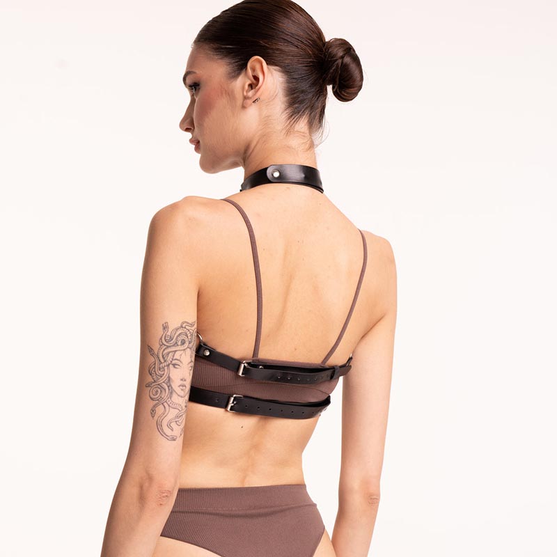 Carla's Goth Strap Bra Harness