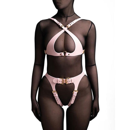 Lara's Gothic Leather Harness Set