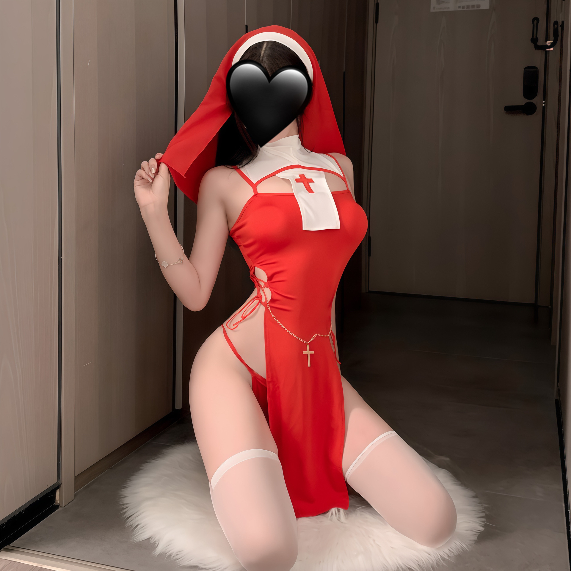 Nun cosplay uniform set