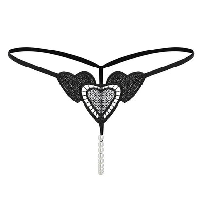 G002 Pearl Love Embroidery Sexy Women's Thong