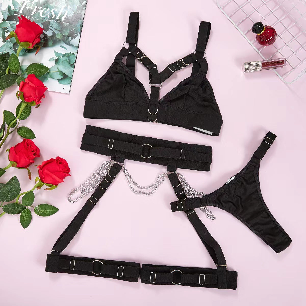 Sexy bondage lingerie set