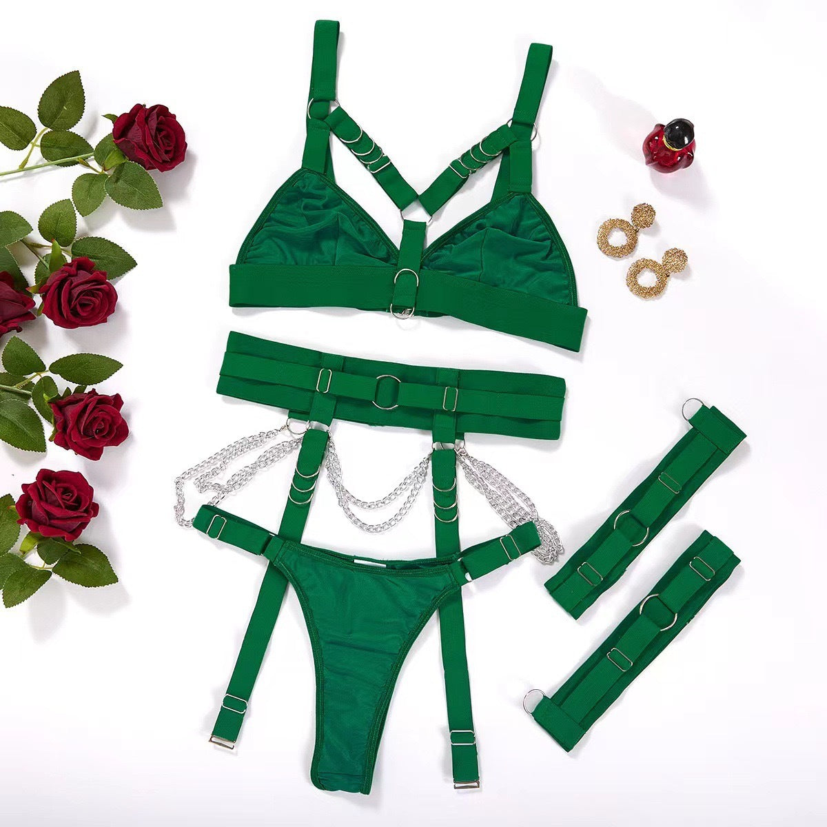Sexy bondage lingerie set