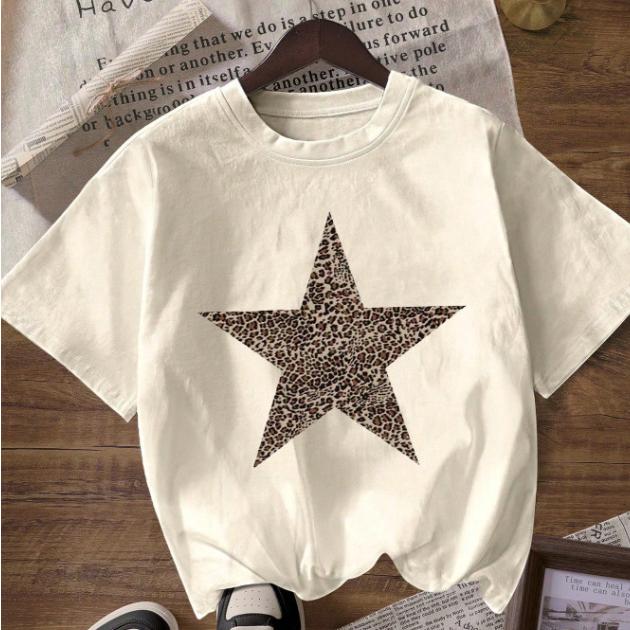 Leopard Print Star T-Shirt