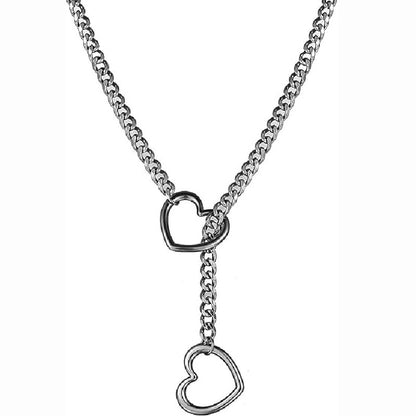 Heart Shape Metal Chain Necklace