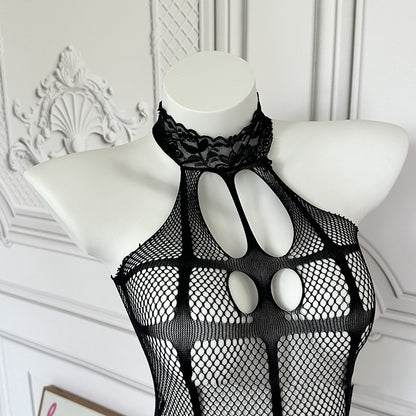 Sexy see-through backless bodysuit