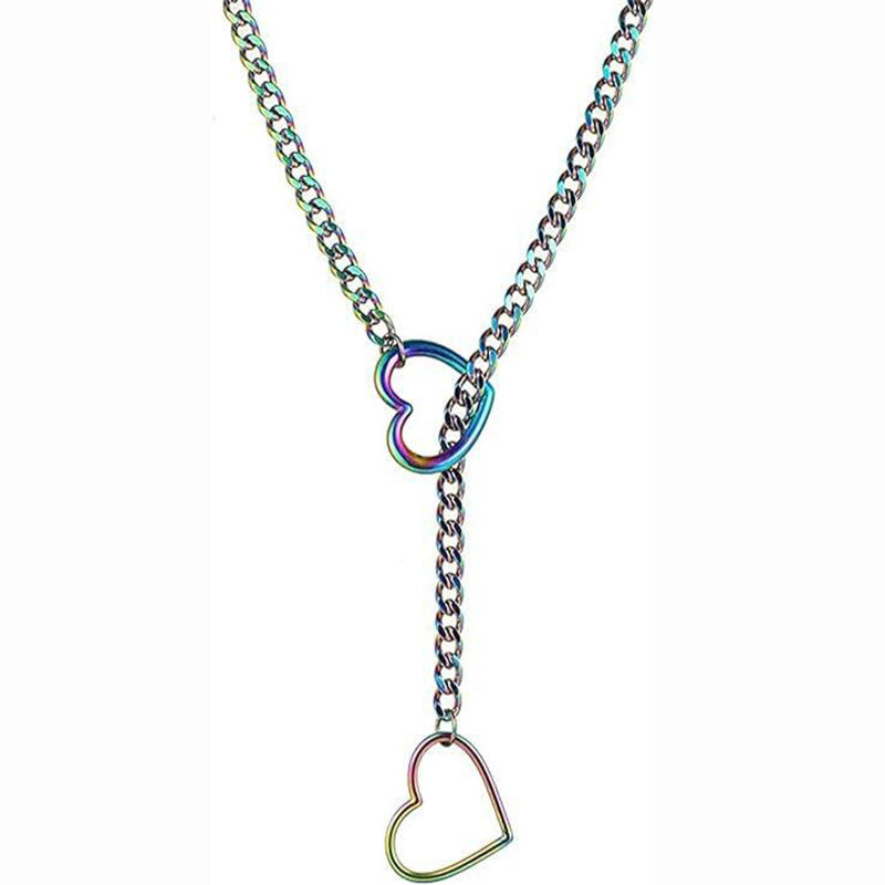 Heart Shape Metal Chain Necklace