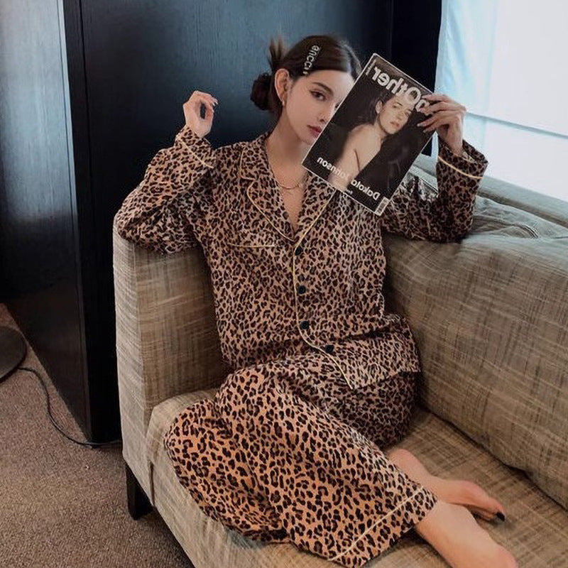 Leopard print pajama set