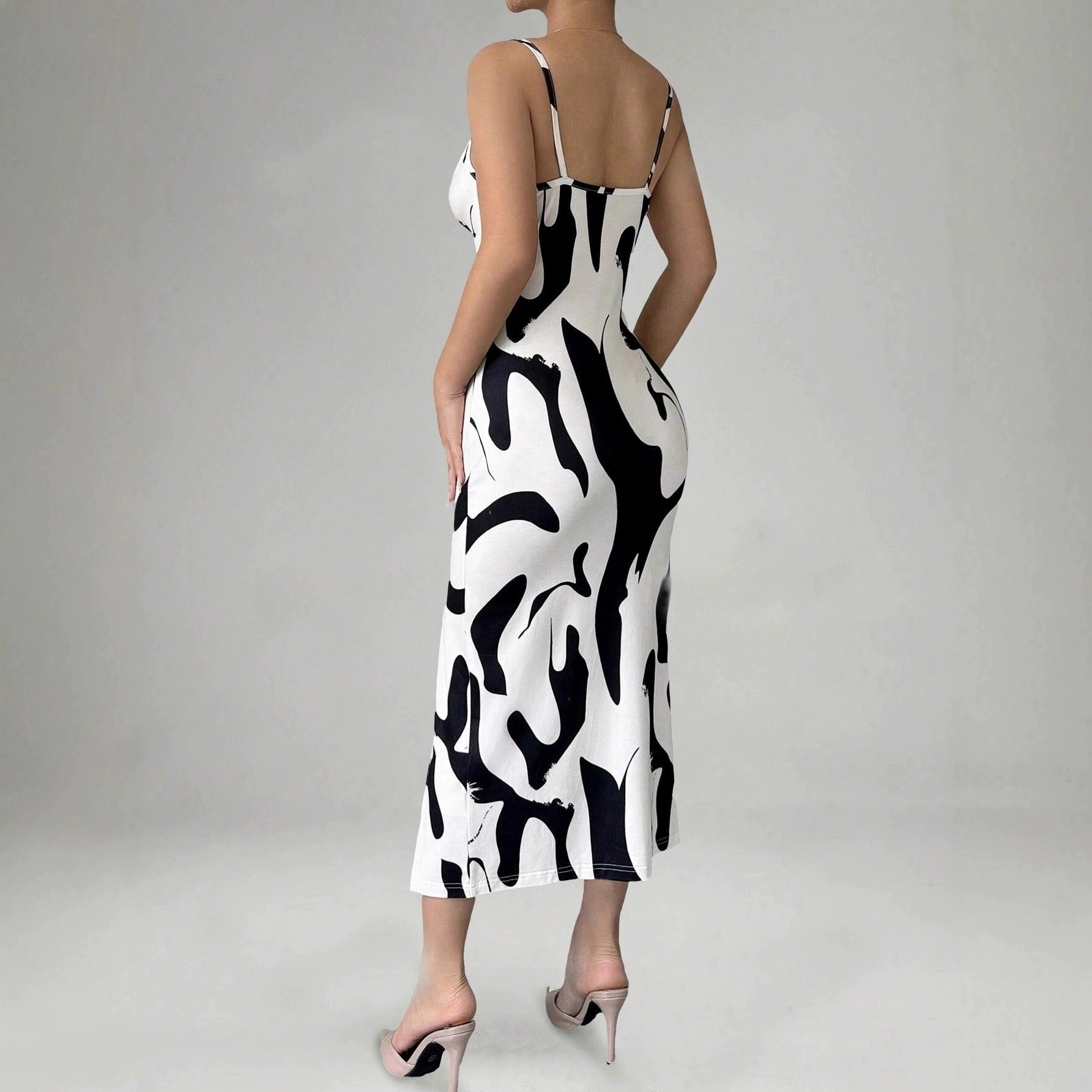 Printed slip dress