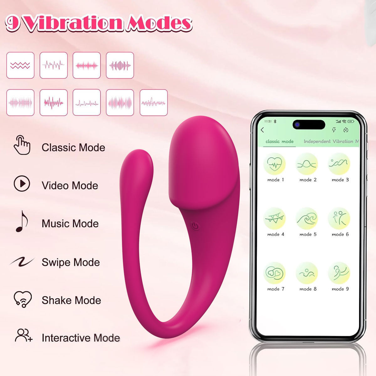 APP wireless remote control massager