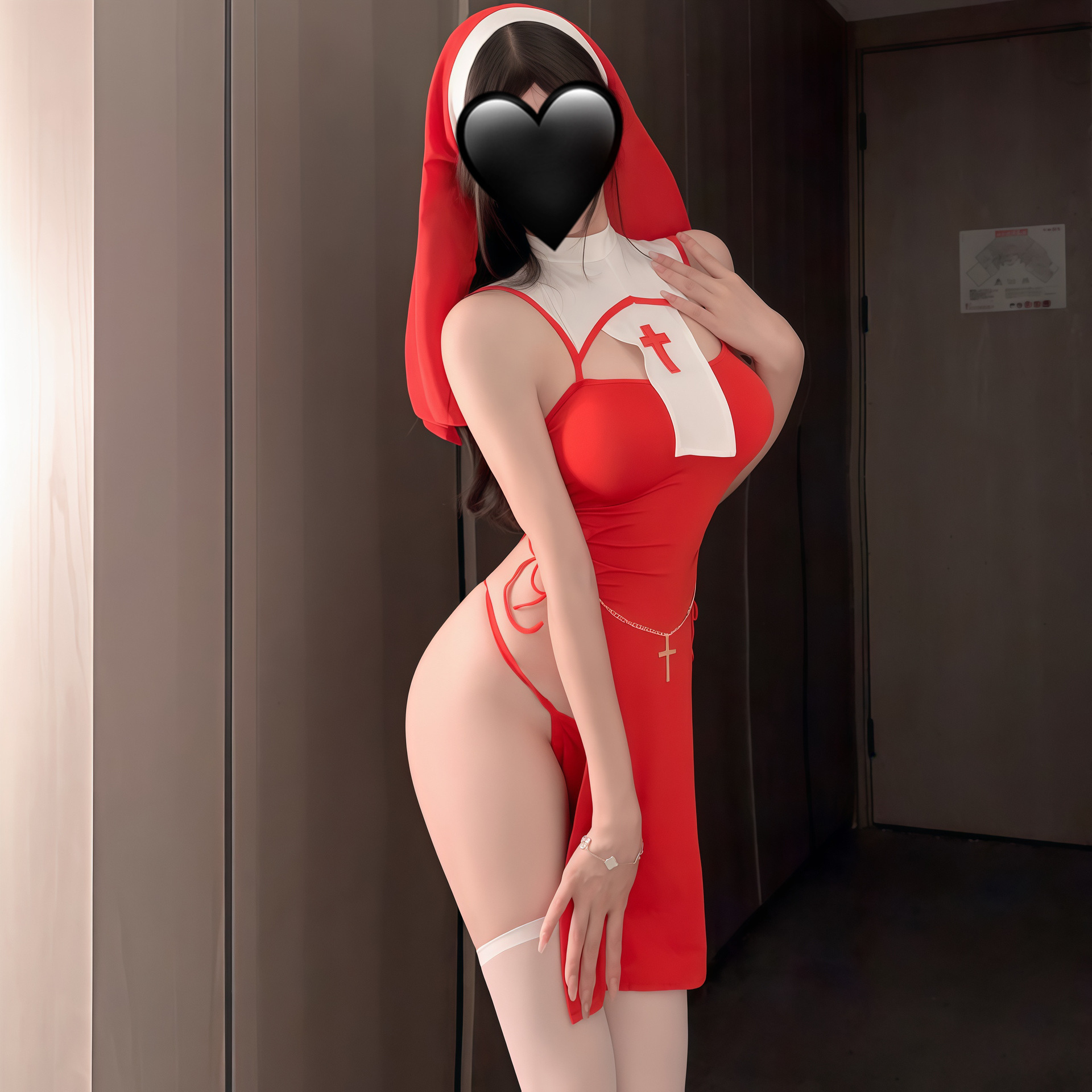 Nun cosplay uniform set