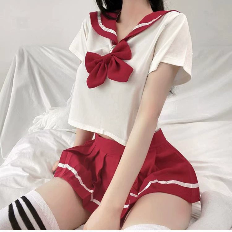 Student bow pleated skirt