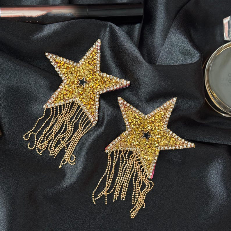 Five-pointed star tassel nipple cover