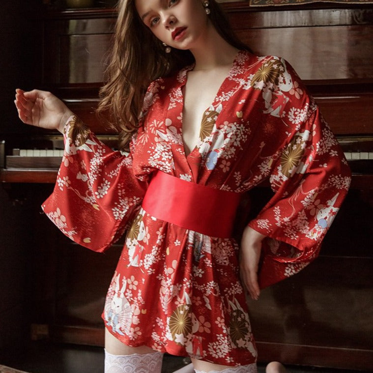 Sally's Floral Sleepwear Kimono