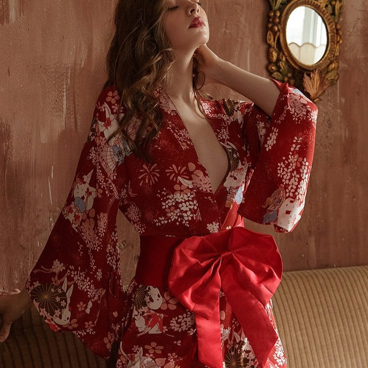 Sally's Floral Sleepwear Kimono