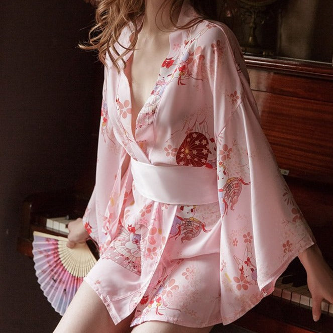 Sally's Floral Sleepwear Kimono